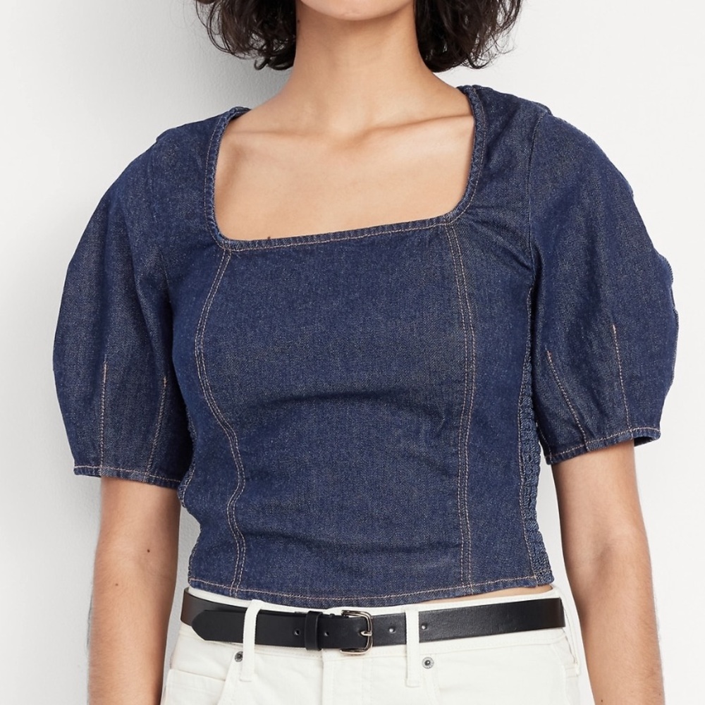 NWT- Old Navy - XL tall. Denim Crop Top